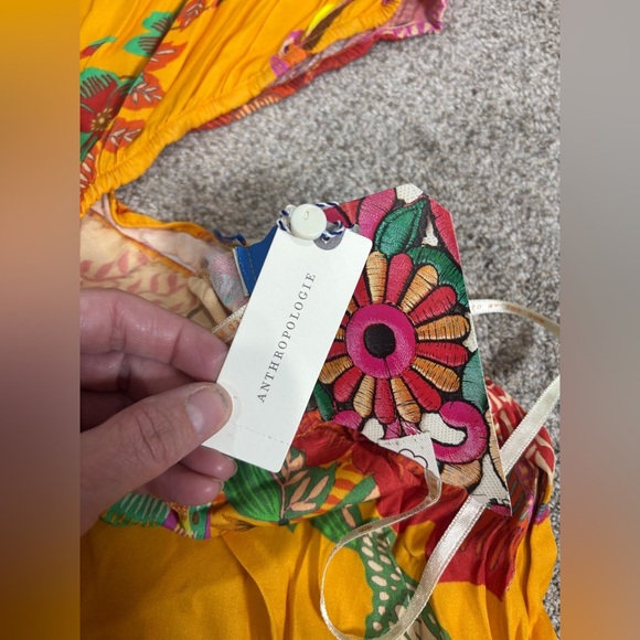 NEW! Farm x Anthropologie Single-Shoulder Printed Maxi Dress Cutout Floral XS - Picture 13 of 16